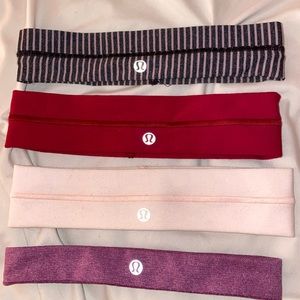 Four Lululemon Headbands